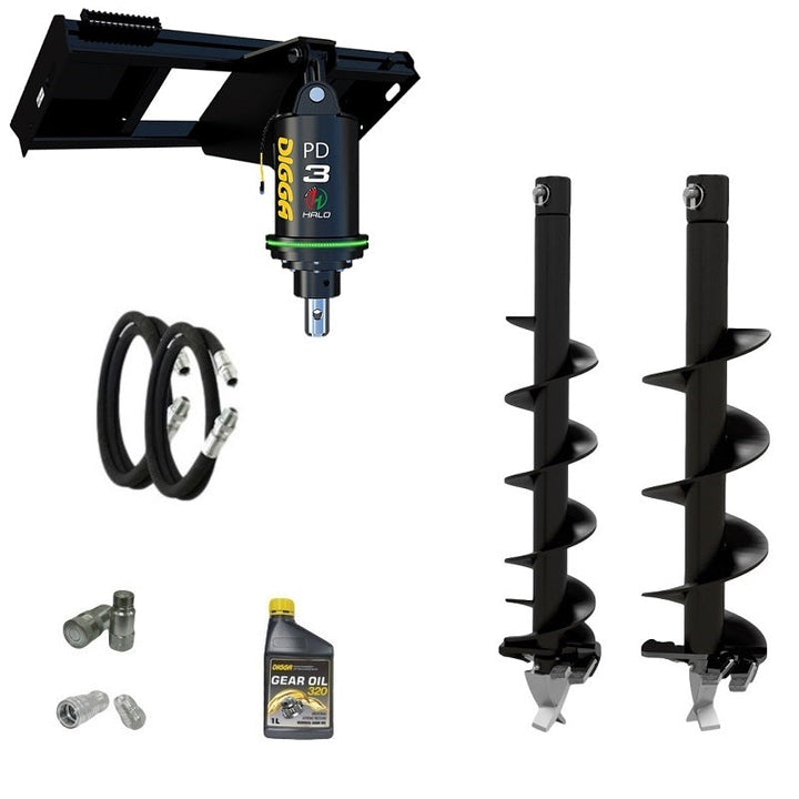 Digga PDH3 HALO auger drive combo package skid steer up to 75Hp Earthmoving Warehouse