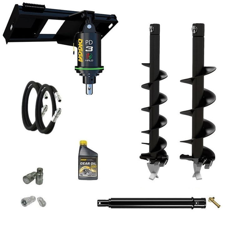 Digga PDH3 HALO auger drive combo package skid steer up to 75Hp Earthmoving Warehouse