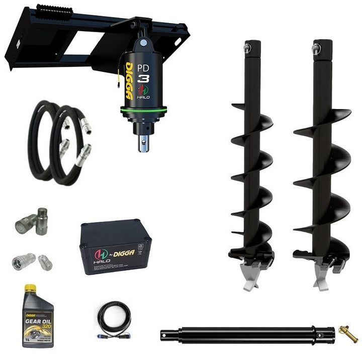 Digga PDH3 HALO auger drive combo package skid steer up to 75Hp Earthmoving Warehouse