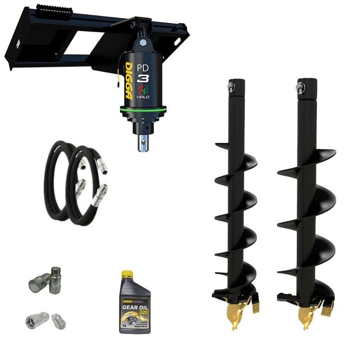 Digga PDH3 HALO auger drive combo package skid steer up to 75Hp Earthmoving Warehouse