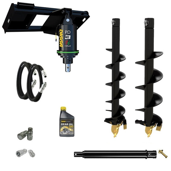 Digga PDH3 HALO auger drive combo package skid steer up to 75Hp Earthmoving Warehouse