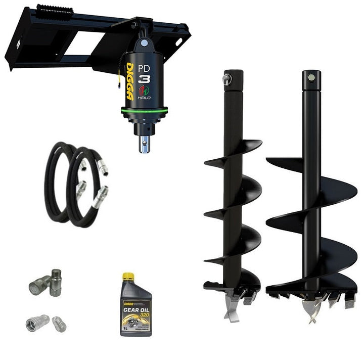 Digga PDH3 HALO auger drive combo package skid steer up to 75Hp Earthmoving Warehouse