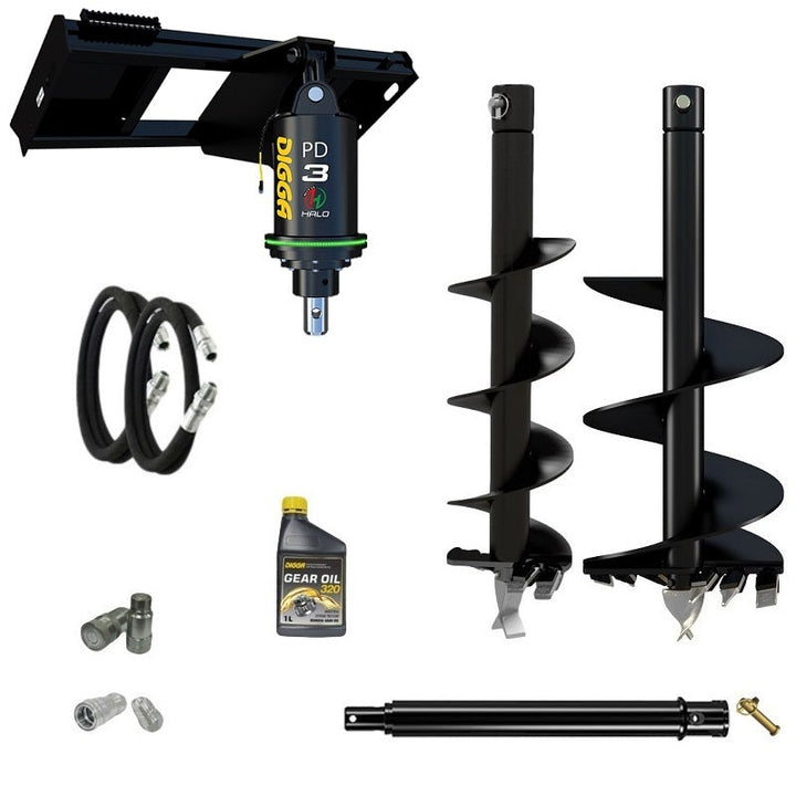 Digga PDH3 HALO auger drive combo package skid steer up to 75Hp Earthmoving Warehouse