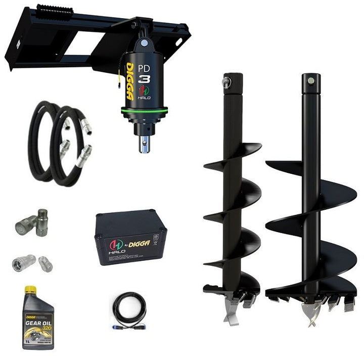 Digga PDH3 HALO auger drive combo package skid steer up to 75Hp Earthmoving Warehouse