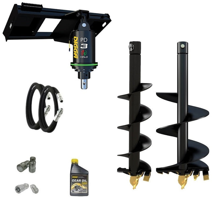 Digga PDH3 HALO auger drive combo package skid steer up to 75Hp Earthmoving Warehouse