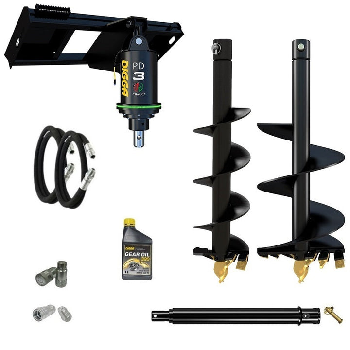 Digga PDH3 HALO auger drive combo package skid steer up to 75Hp Earthmoving Warehouse