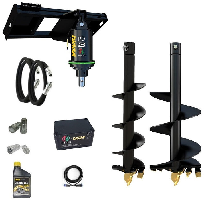 Digga PDH3 HALO auger drive combo package skid steer up to 75Hp Earthmoving Warehouse