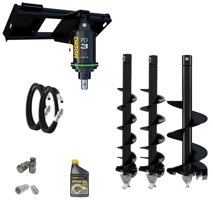 Digga PDH3 HALO auger drive combo package skid steer up to 75Hp Earthmoving Warehouse