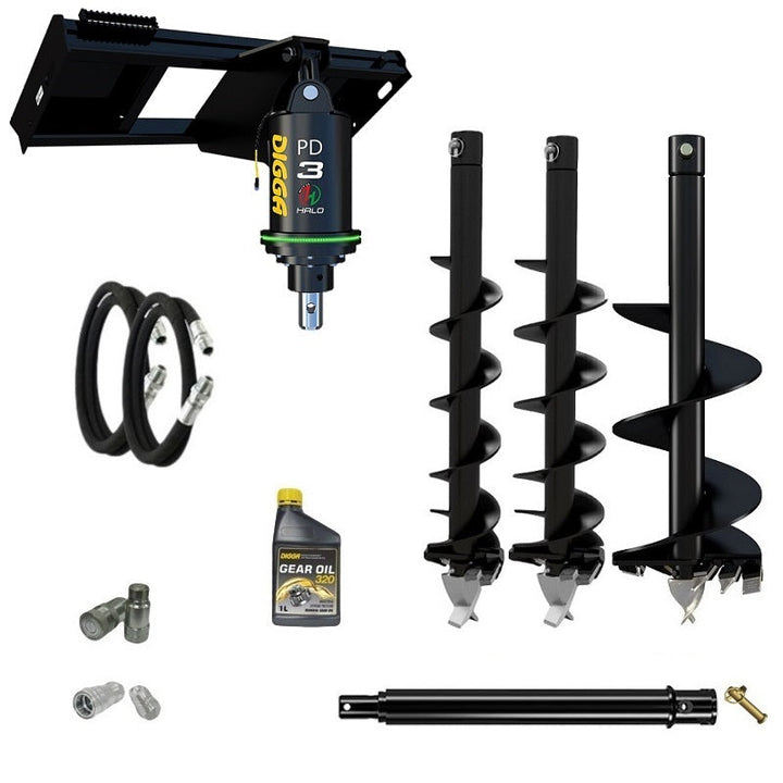 Digga PDH3 HALO auger drive combo package skid steer up to 75Hp Earthmoving Warehouse