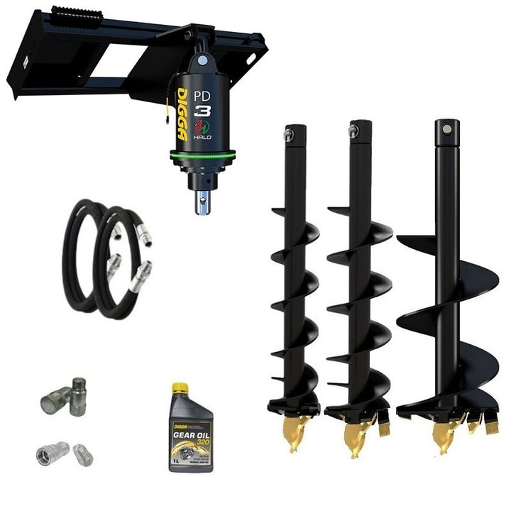 Digga PDH3 HALO auger drive combo package skid steer up to 75Hp Earthmoving Warehouse