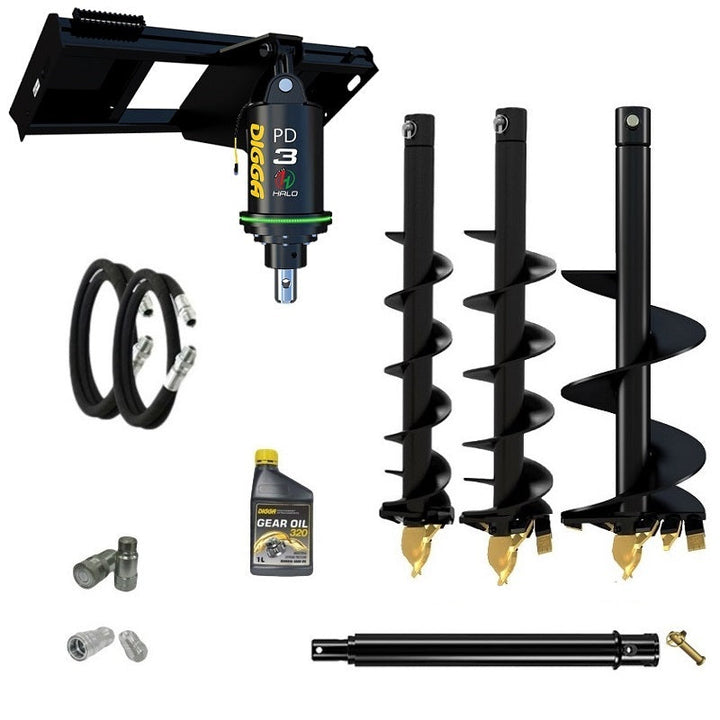 Digga PDH3 HALO auger drive combo package skid steer up to 75Hp Earthmoving Warehouse