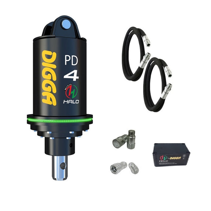 Digga PD4-2 and PDH4-2 Auger Drive for Mini Excavators up to 5T Earthmoving Warehouse