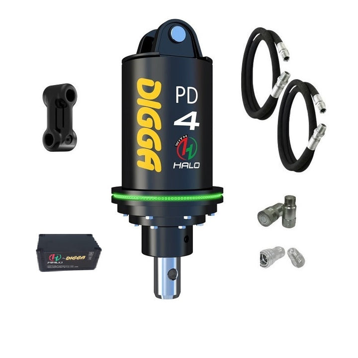 Digga PD4-2 and PDH4-2 Auger Drive for Mini Excavators up to 5T Earthmoving Warehouse