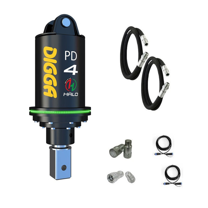 Digga PD4-5 and PDH4-5 Auger Drive for Mini Excavators up to 5T Earthmoving Warehouse