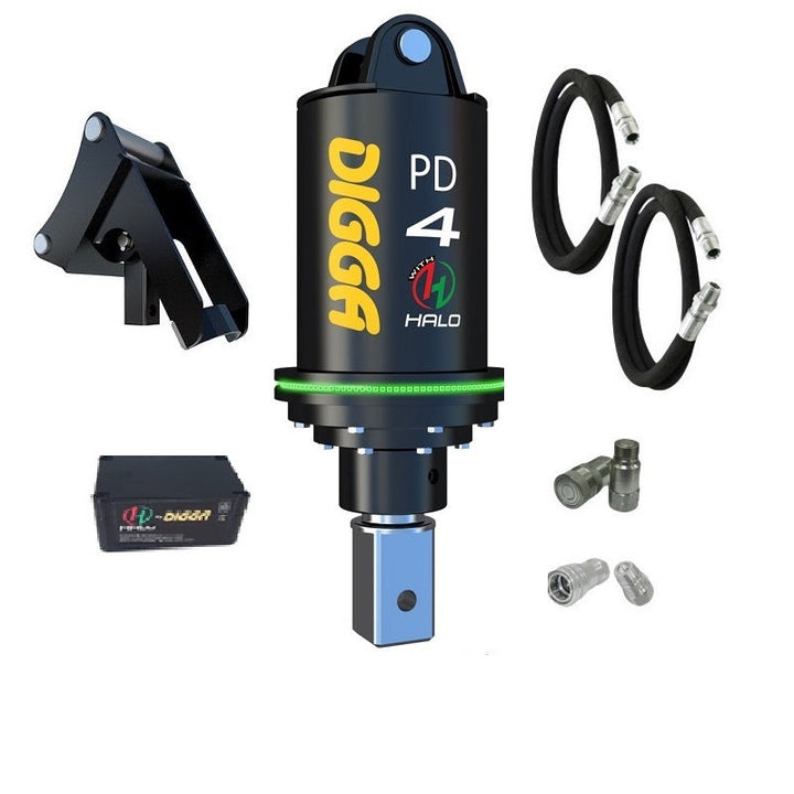 Digga PD4-5 and PDH4-5 Auger Drive for Mini Excavators up to 5T Earthmoving Warehouse