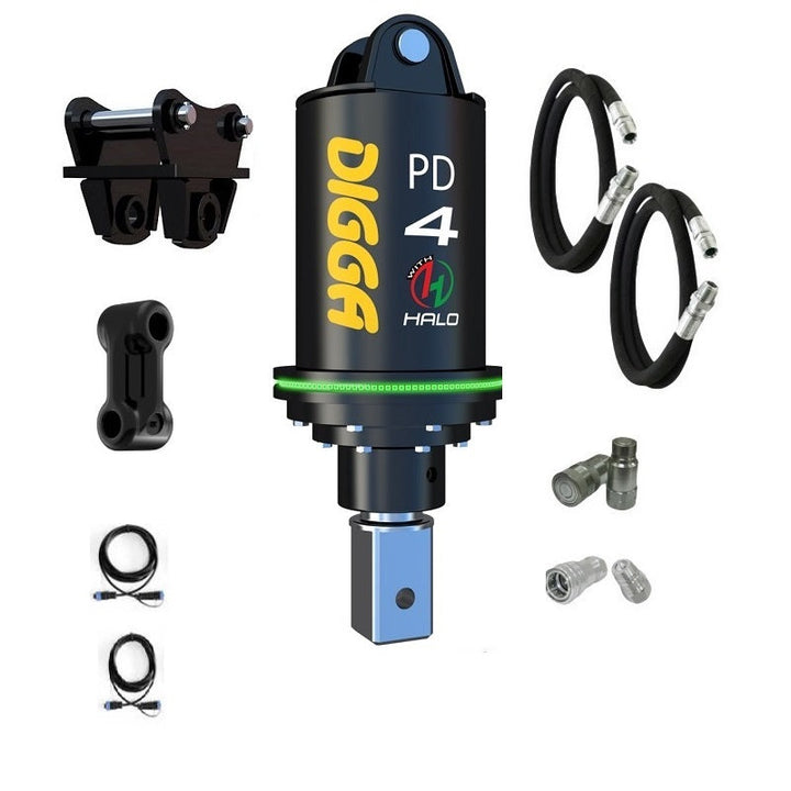 Digga PD4-5 and PDH4-5 Auger Drive for Mini Excavators up to 5T Earthmoving Warehouse