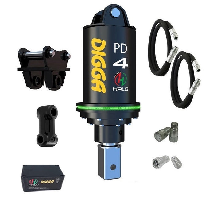 Digga PD4-5 and PDH4-5 Auger Drive for Mini Excavators up to 5T Earthmoving Warehouse