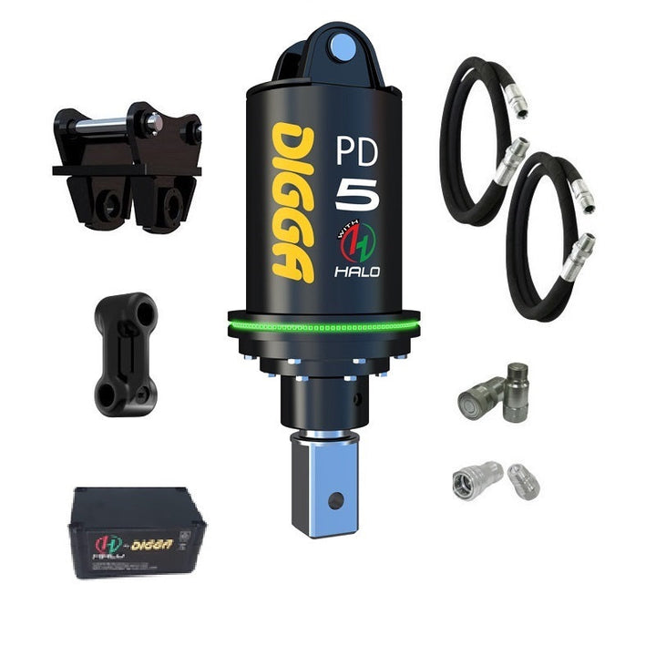 Digga PD5 and PDH5 Auger Drive for Mini Excavators up to 5.5T Earthmoving Warehouse