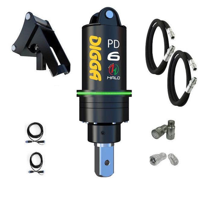 Digga PD6 and PDH6 Auger Drive for Mini Excavators up to 6.5T Earthmoving Warehouse