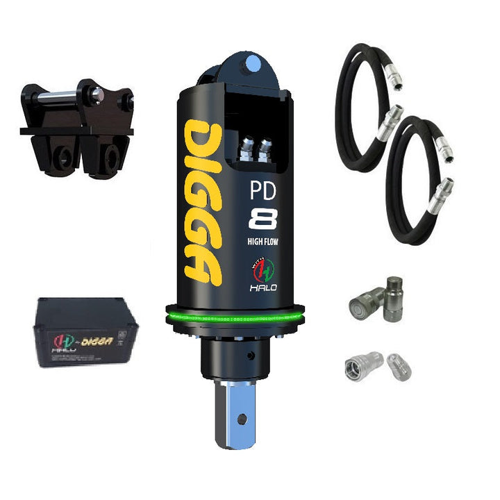 Digga PD8HF and PDH8HF Auger Drive for Excavators up to 10T Earthmoving Warehouse