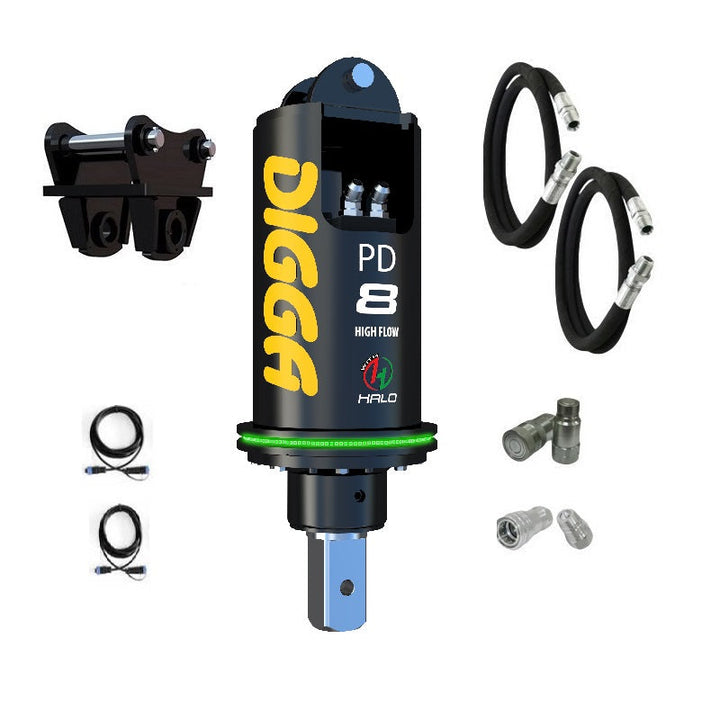 Digga PD8HF and PDH8HF Auger Drive for Excavators up to 10T Earthmoving Warehouse