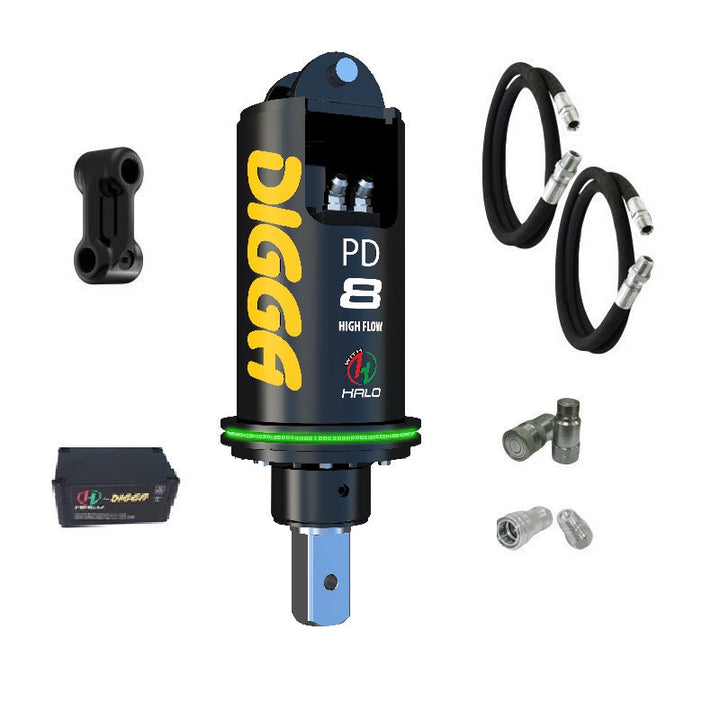 Digga PD8HF and PDH8HF Auger Drive for Excavators up to 10T Earthmoving Warehouse