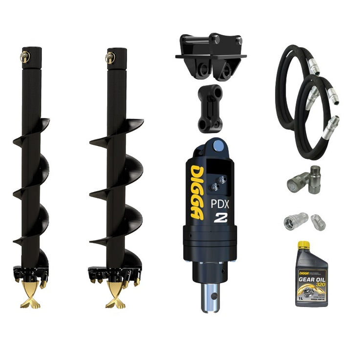 Digga PDX2 auger drive combo package mini excavator up to 2.7T Earthmoving Warehouse