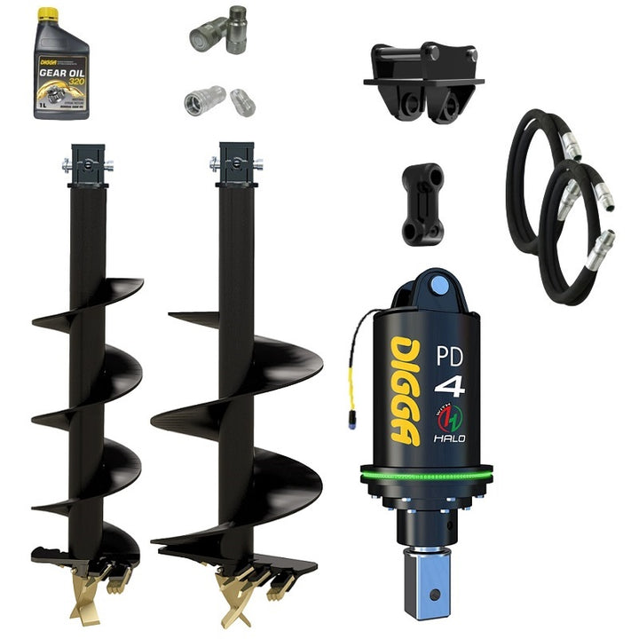 Digga PDH4-5 HALO 75mm square auger drive combo package mini excavator up to 5.5T Earthmoving Warehouse