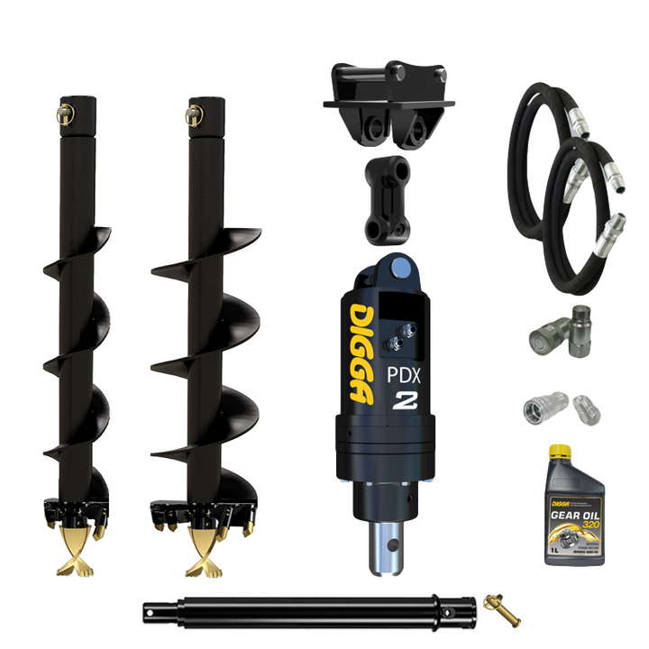 Digga PDX2 auger drive combo package mini excavator up to 2.7T Earthmoving Warehouse