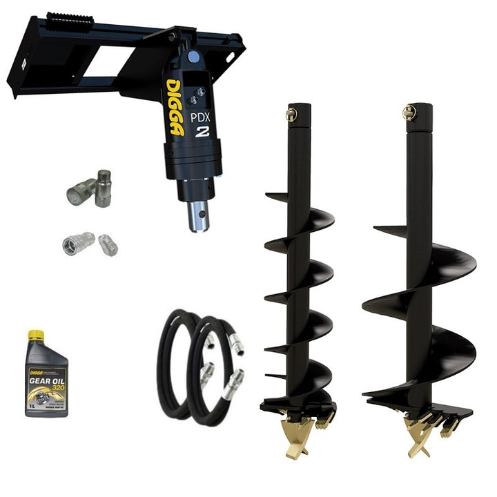 Digga PDX2 auger drive combo package for skid steers up to 50Hp Earthmoving Warehouse