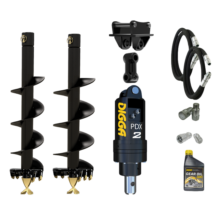 Digga PDX2 auger drive combo package mini excavator up to 2.7T Earthmoving Warehouse