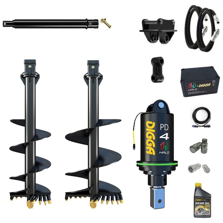 Digga PDH4-5 HALO 75mm square auger drive combo package mini excavator up to 5.5T Earthmoving Warehouse