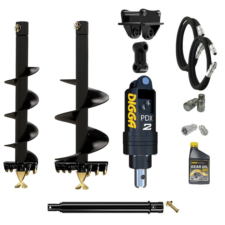 Digga PDX2 auger drive combo package mini excavator up to 2.7T Earthmoving Warehouse