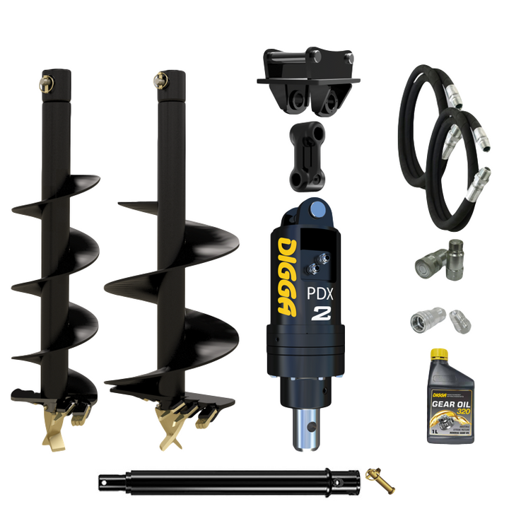 Digga PDX2 auger drive combo package mini excavator up to 2.7T Earthmoving Warehouse