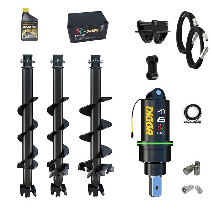 Digga PDH6 HALO 75mm square auger drive combo package mini excavator up to 6.5T Earthmoving Warehouse