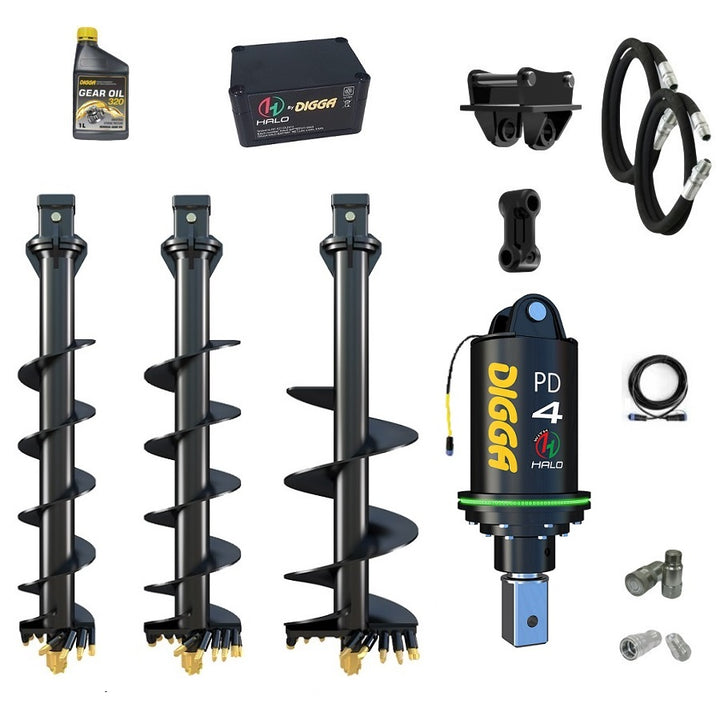 Digga PDH4-5 HALO 75mm square auger drive combo package mini excavator up to 5.5T Earthmoving Warehouse