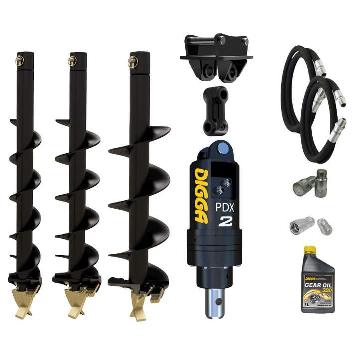 Digga PDX2 auger drive combo package mini excavator up to 2.7T Earthmoving Warehouse