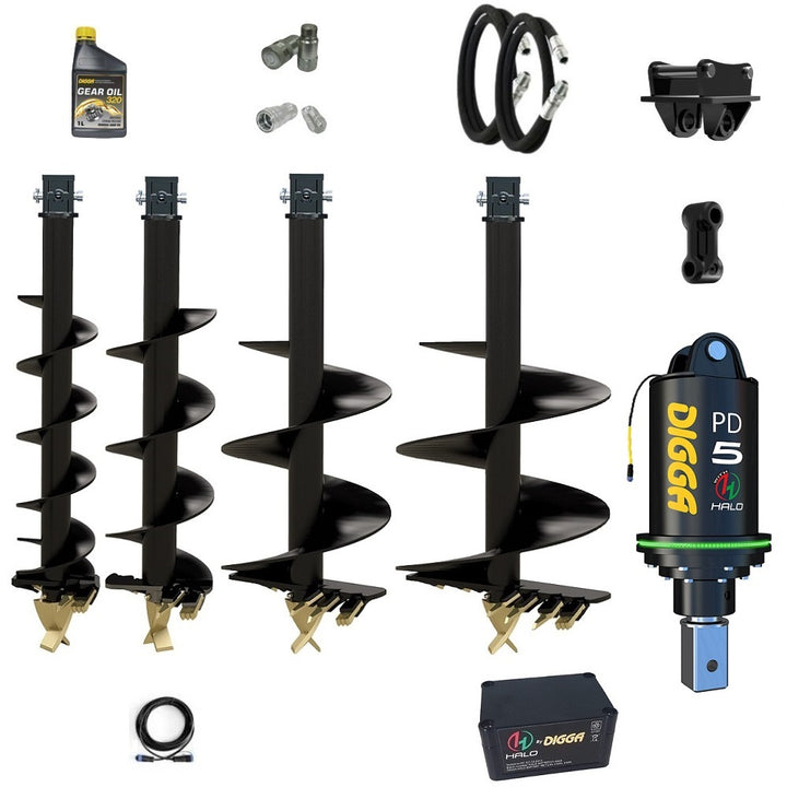 Digga PDH5 HALO 75mm square auger drive combo package mini excavator up to 5.5T Earthmoving Warehouse