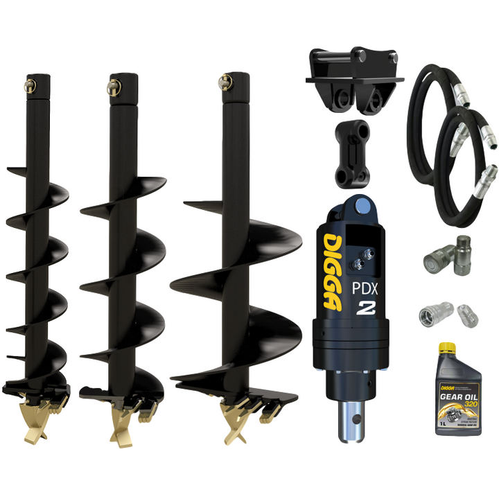 Digga PDX2 auger drive combo package mini excavator up to 2.7T Earthmoving Warehouse