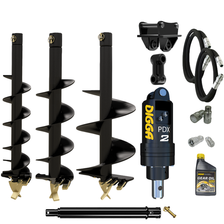 Digga PDX2 auger drive combo package mini excavator up to 2.7T Earthmoving Warehouse