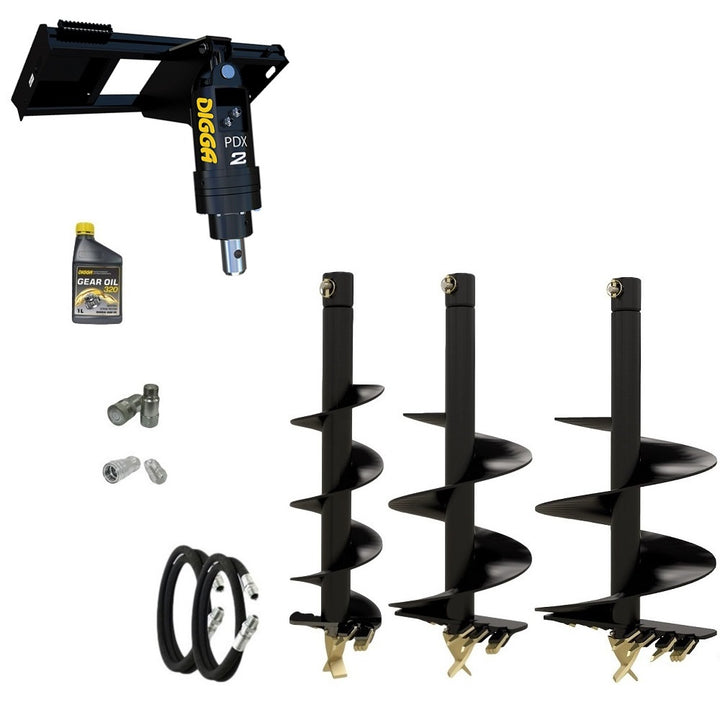 Digga PDX2 auger drive combo package for skid steers up to 50Hp Earthmoving Warehouse