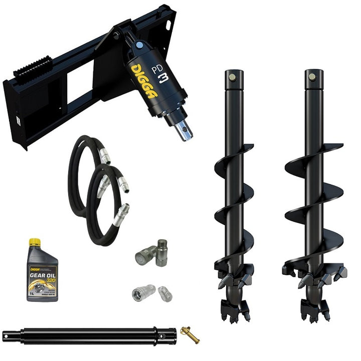 Digga PD3 auger drive combo package skid steer up to 75Hp Earthmoving Warehouse