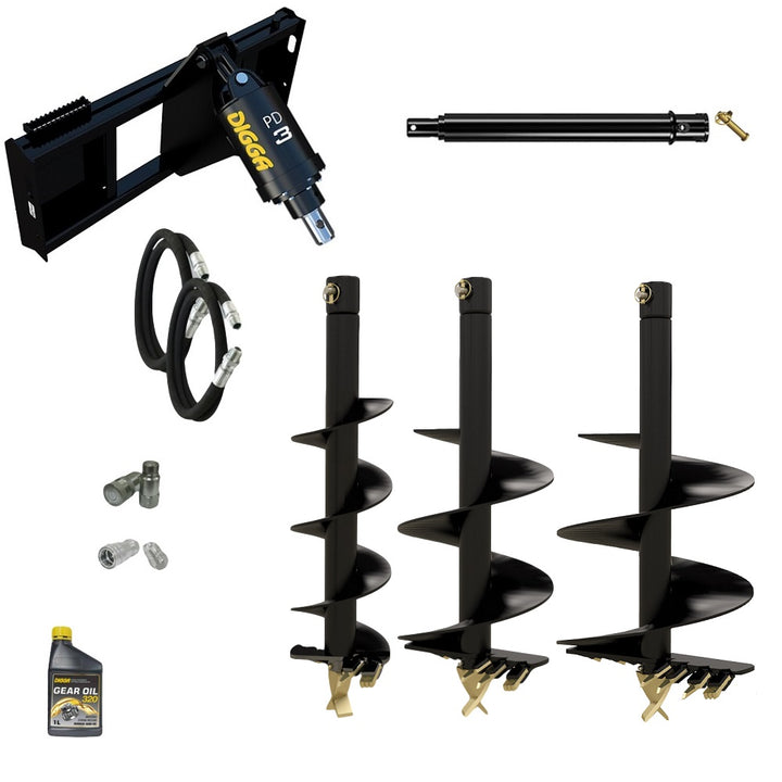 Digga PD3 auger drive combo package skid steer up to 75Hp Earthmoving Warehouse