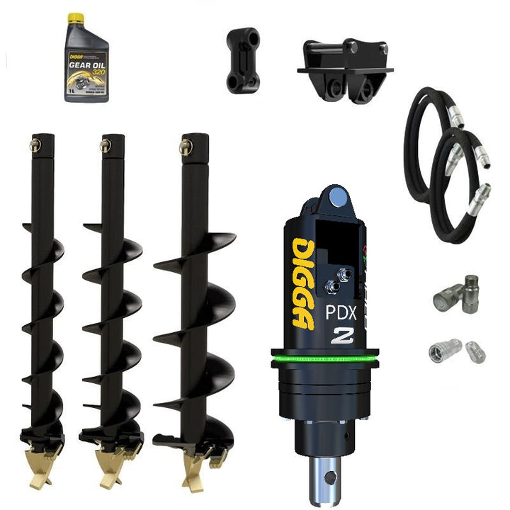 Digga PDXH2 HALO auger drive combo package mini excavator up to 2.7T Earthmoving Warehouse