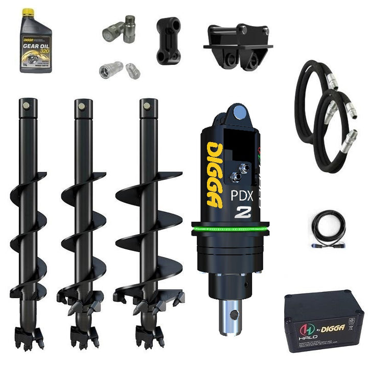 Digga PDXH2 HALO auger drive combo package mini excavator up to 2.7T Earthmoving Warehouse