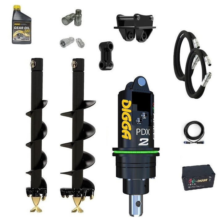 Digga PDXH2 HALO auger drive combo package mini excavator up to 2.7T Earthmoving Warehouse