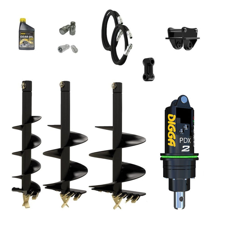 Digga PDXH2 HALO auger drive combo package mini excavator up to 2.7T Earthmoving Warehouse